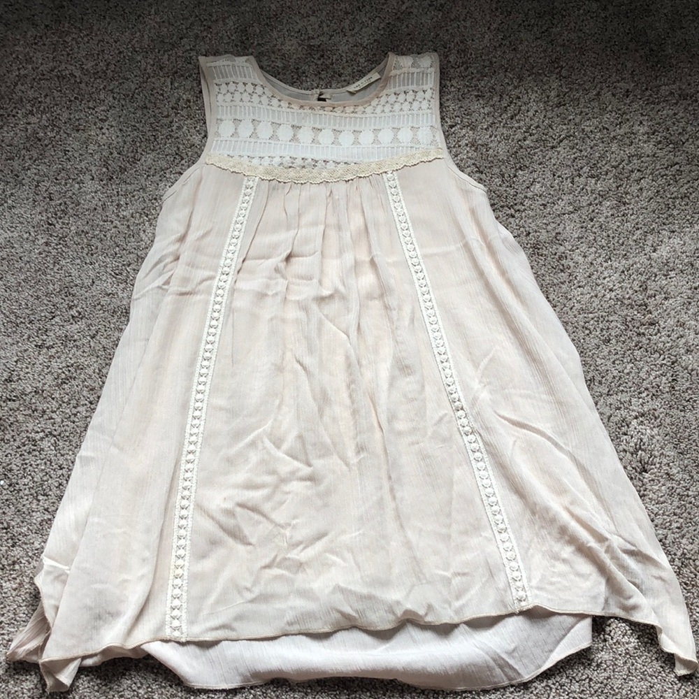 Beige cream lace dress